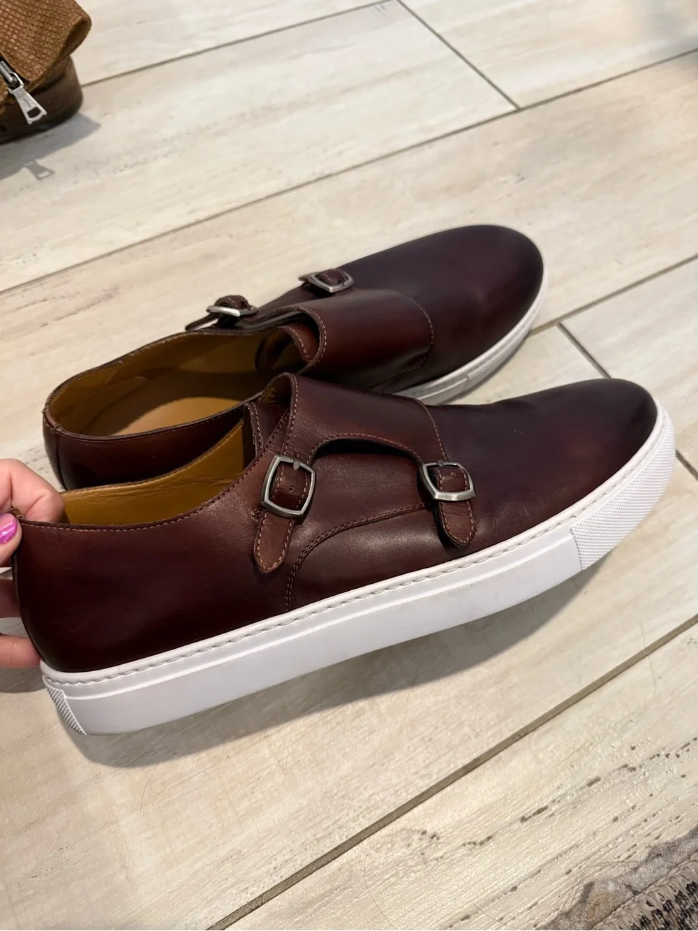 Magnanni Double Monk Leather Sneakers